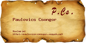 Paulovics Csongor névjegykártya